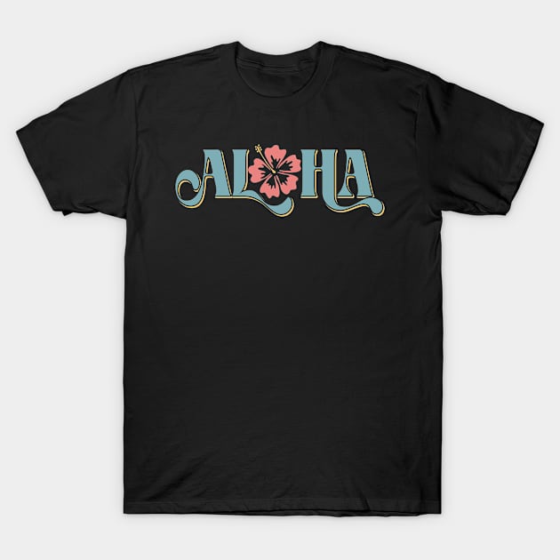 Aloha Hibiscus Flower Cute Summer T-Shirt by Way Down South